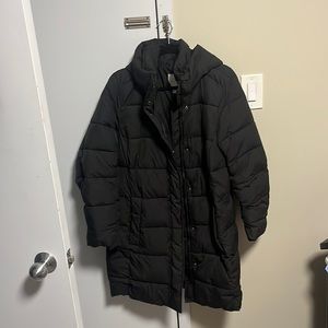 Black H&M parka coat